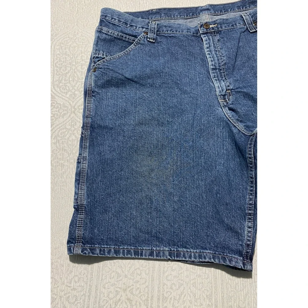 Lee Mens Blue Denim Carpenter Shorts Size 44 Relaxed Fit Utility Workwear Cotton